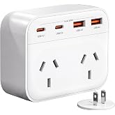 Dawntress Japan Travel Adapter, AU to JP US Plug Adapter with USB C | Type A Travel Adapter with 20W USB-C Fast Charging for 