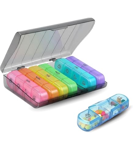 Amazon.co.jp: ピルケース 1週間 朝昼晩寝る前 1日4回 大容量