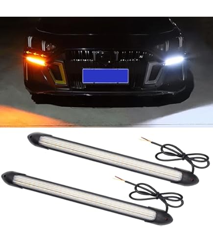 LED Daytime Running Light For Nissan Sylphy Sentra 2019-2023, 6000K LED Front Bumper Drl With Streamer Yellow Turn Signals Light 108649