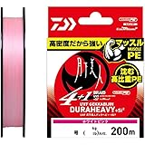 ダイワ(DAIWA) 高比重PEライン 月下美人デュラヘビ-X4+1 0.3号~0.5号 200m巻き ホワイトピンク 各種