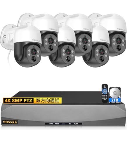 Amazon.co.jp: 【4K800万画素・ 双方向通話】 OOSSXX 防犯カメラ