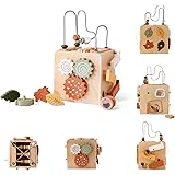 Wooden Teether 形合わせ おもちゃ 知育玩具 あそび箱 木製 型はめ ルーピング ビーズコスーター そろばんゲーム カウンティングおもちゃ 歯車遊び 森の遊び箱 形状認識 指先遊び 図形認知 空間認識 ビーズ迷路 落とし モンテッソーリ