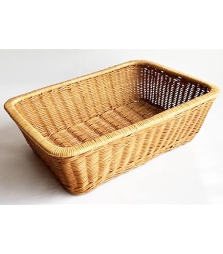 Amazon.co.jp: サンフラワーラタン バスケット ホワイト 幅44×奥行き44