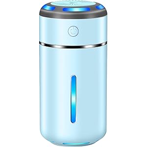 加湿器 卓上 【最新改良版】 車用加湿器 次亜塩素酸水対応 除菌 超音波式 ミニ加湿器 超静音 七色変換LEDライト 1…