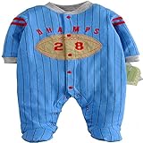カバーオール 男の子 長袖 ラグビー 3M 6M 9M 12M 60 70 80 (6M(6ヶ月))