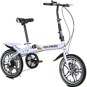 JuinTECH 折りたたみ自転車 折り畳み式自転車10秒折りたたみアダルトチルドレンの女性と男性の屋外スポーツ自転車…