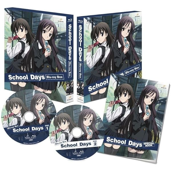 School Days Blu-ray BOX 全12話+OVA 初回特典付き」