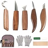 10pc Wood Carving Knife Set Beginner Kit Convenient Tools Set Cut Resistant Gloves Spoon Carving Hook Knife, Wood Carving Whi
