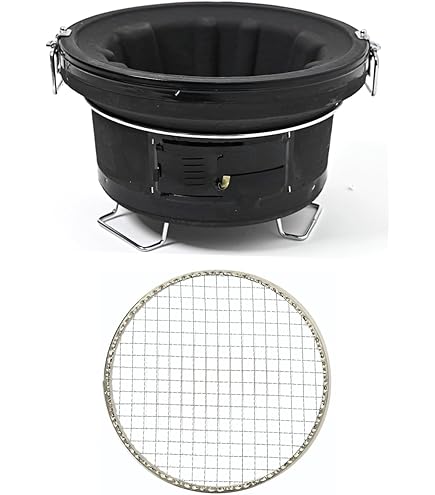 Amazon | OXIZER 七輪 バーベキュー グリル 樽型 大容量 360°均一加熱