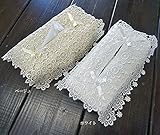 ホワイト色　ギュピールレースで出来た　ティッシュカバー　御挨拶　御礼　母の日に