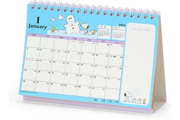 サンリオ(SANRIO) リングカレンダーM 2026 スヌーピー 紙 卓上 621919
