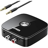 UGREEN Bluetooth5.0 レシーバー オーディオレシーバー 【TELEC認証番号：R211-190314】 3.5mm AUX＋RCA ブルートゥース受信機 EDR省電対応 コンポ/TV/スピーカーなど用 ワイヤレス化 AAC対応 使用