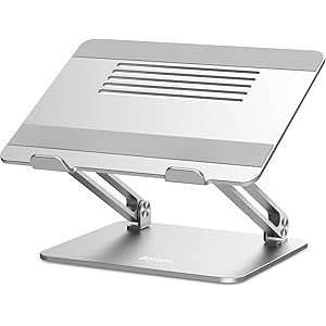 BoYata ノートパソコンスタンド PCスタンド タブレットスタンド 人間工学設計 無段階高さ調整可能 姿勢改善 腰痛…