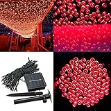 Solar String Lights,SOLMORE 55.8ft /17M 100 LED Ambiance Lighting Solar Powered Waterproof Starry Fa