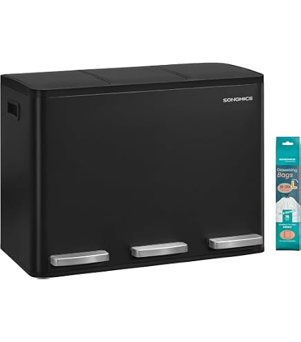 Amazon｜mVm ゴミ箱 分別 横型3分別 3×15L ダストボックス 蓋付き