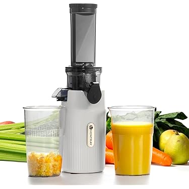 ジューサー 13cm 1.8L大容量 スロージューサー ホワイト スロー