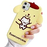 LYLIDIA ポムポムプリン iPhone SE第3世代/iPhone7 用 ケース ポムポムプリン iPhoneSE2 立体 シリコン iPhoneSE3 スマホケース レンズ保護 指紋防止 耐衝撃 ワイヤレス充電対応 ポムポムプリン iPhon