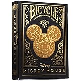 Bicycle ディズニー ミッキーマウスにインスパイアされたブラックとゴールドのトランプ