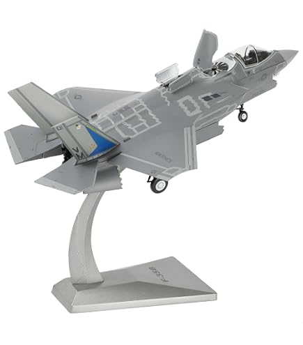 Maquette SU-57 1/100 – Chasseur Russe En Métal – Train Et Missiles Amovibles – Support Inclus – Collection Ou Cadeau