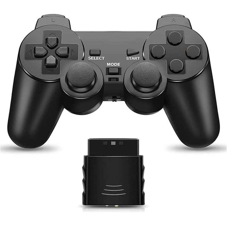 Amazon.co.jp: PS2 対応 ワイヤレスコントローラー 2.4Ghz 無線