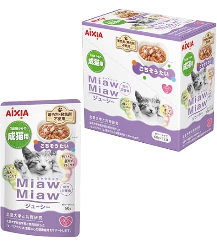 ミャウミャウジューシー 1箱 120袋入り ごちそうたい Amazon.co.jp: アイシア MiawMiaw(ミャウミャウ) ジューシー ごちそう