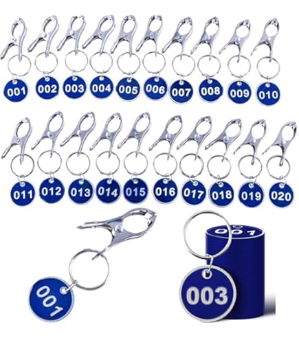 Amazon | MITUKE ドア番号タグ クローク ロッカー 番号札 キー