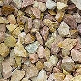 天然石 砕石砂利 1-2cm 20kg ピーチピンク (ガーデニングに最適 ピンク砂利）