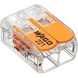 ワゴジャパン WFRシリーズ ワンタッチコネクター ブリスターパック 電線数2本 10個入 WFR-2BP オレンジ