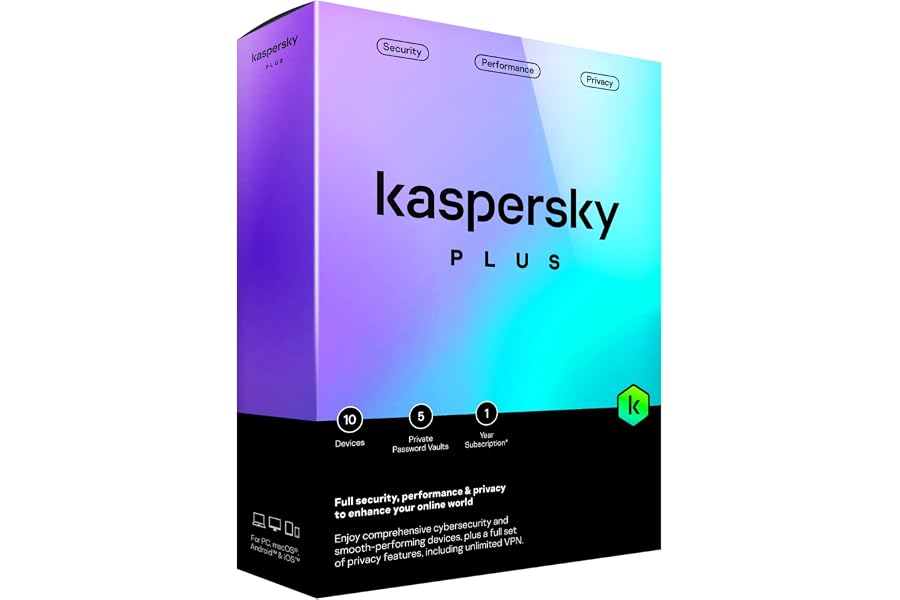 Kaspersky Plus 5 Devices 2 Years Licese key card
