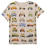 OKIDSO 子供ポロシャツ　男児Tシャツ　ベビー服　普段着　学校用　旅行用　夏秋新作　綿100%　半袖　5カラー　100-140CM オシャレ (130CM, クルマグレー)