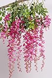 人工花34でリアルなロマンチッククラシック人工フェイク藤のつるRattaシルク花Garden花柄装飾DIYリビングルームHanging Flower Plant Vineホームパーティーウェディングシ