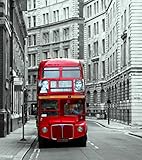 ロンドンポスター写真壁紙 – 赤バス、タワー丘( 80 x 71インチ)