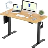 FLEXISPOT 電動式昇降パソコンデスク EF1 70kg耐荷重 ゲーミングデスク オフィスワーク 天板120×60 足(黒)+天板(メープル) | 幅調整 天板120×60 収納 フック メモリー機能 障害物検知 高さ調節 コンパクト スタンデ