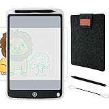 電子メモパッド お絵描きボード メモパッド 電子パッド 電子メモ: FlyCreat 半透明画面 10インチ大画面 消去便利 ロック機能搭載 保護カバー付き 筆圧対応 おえかきボード 電子ボード 書いて消せるボード 障害者手帳 スケジュールボード 会