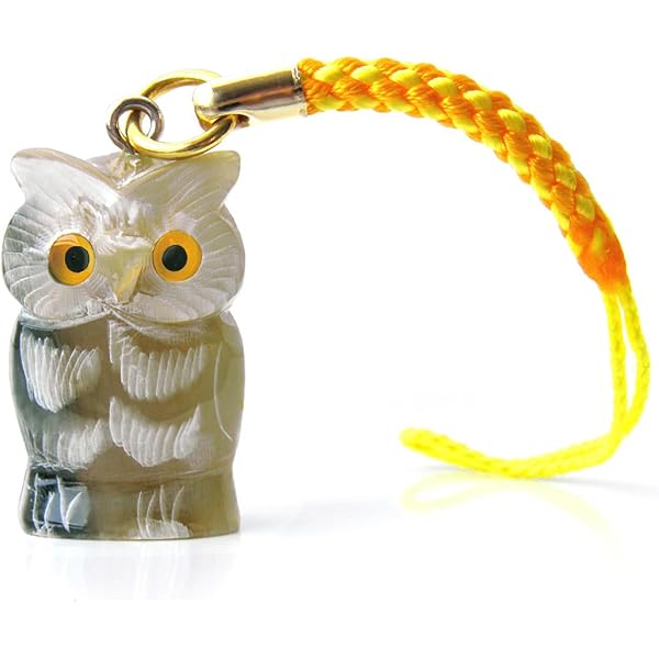 フクロウの願い Amazon.co.jp: 開運 フクロウ ストラップ 水牛角(合格祈願 成功
