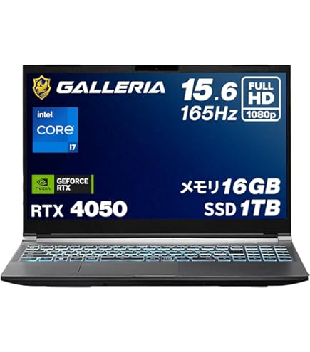 ゲーミングノートPC RTX3050 ガレリアRL5C-R35 GALLERIA RL7C-R35-5N Core i7-13620H/RTX 3050/16GBメモリ