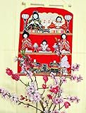 おひなさま　布絵本　雛人形　おひなまつり　 おひなさま　刺しゅう布の壁掛けおひなさま