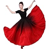 広がるクラーデションスカート ダンス衣装 社交ダンス パソドブレ 演奏会 舞台衣装 ラップスカート サーキュラースカート