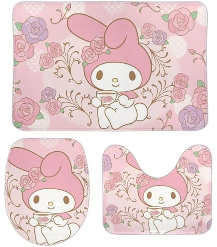 Amazon｜バスマット 3点セット かわいい マイメロ トイレマット