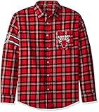 シカゴブルズWordmark基本的なフランネルシャツ 3L レッド