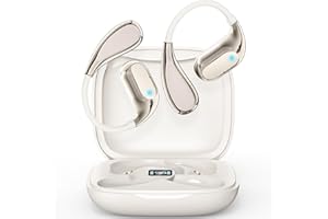 ワイヤレスイヤホン 【2025新登場・最大60時間再生】 こつでんどう イヤホン bluetooth 小型 軽量 骨伝導 耳掛け IP54 防水 マイク付き ノイズキャンセリング Type-C 充電式 大容量バッテリー 片耳 両耳対応 耳ふさがない