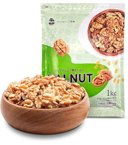 Amazon.co.jp: 生くるみ1kg (1kg×1袋) 産地直輸入 食塩不使用 添加物不