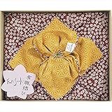 有職小紋ふろしき 花結び 茶×金茶 【ギフト プレゼント 御祝 お祝 御見舞 お見舞 内祝 高級感 出産 包み 和風 おしゃれ F7235-09】