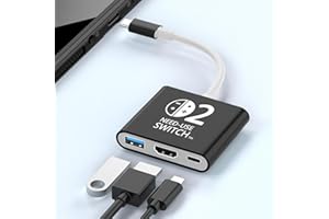 【2025年新登場-Switch 2「21.0.0」対応】For Switch 2 ドック Mocasa スイッチ 2 対応 ドック テレビ接続出力 4K@60Hz 直接にTV出力 ドック多機能 Type-C to HDMI変換 軽量化 高性能チップ 持ち運び便利 遅延なし 小型 アダプター （黒と白）