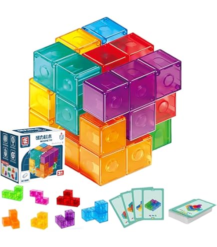 Amazon | マグネットパズル 永久に遊べる マグネットブロック 磁石
