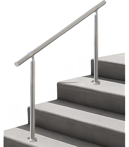 [KYOSER] 手すり ステンレス製 (シルバー, 120cm) Amazon | [KYOSER] 手すり ステンレス製 屋外 階段 簡単な