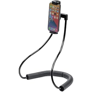サンワダイレクト 首掛け スマホ・タブレットホルダー 動画視聴 撮影 くねくねアーム 200-DGCAM032