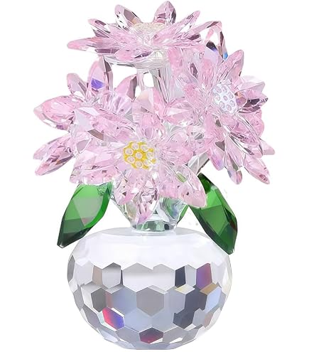 Amazon.co.jp: K9クリスタル ピンク 蓮の花 ハス クリスタルフラワー