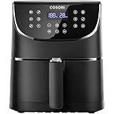 ノンフライヤー COSORI 3.5L フライヤー 揚げ物 ヘルシー【２年間品質保証】日本語レシピと説明書付き PSE認証済 過熱保護【母の日のプレゼント・誕生日・記念日 ギフトにお勧め】タッチパネル タイマー 温度調整 CP137-AF ブラック