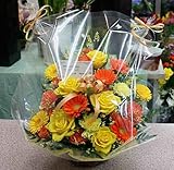 季節の花 フラワーアレンジメントおまかせC(黄色オレンジ系)「誕生日」「お祝い」「お見舞い」「ギフト」